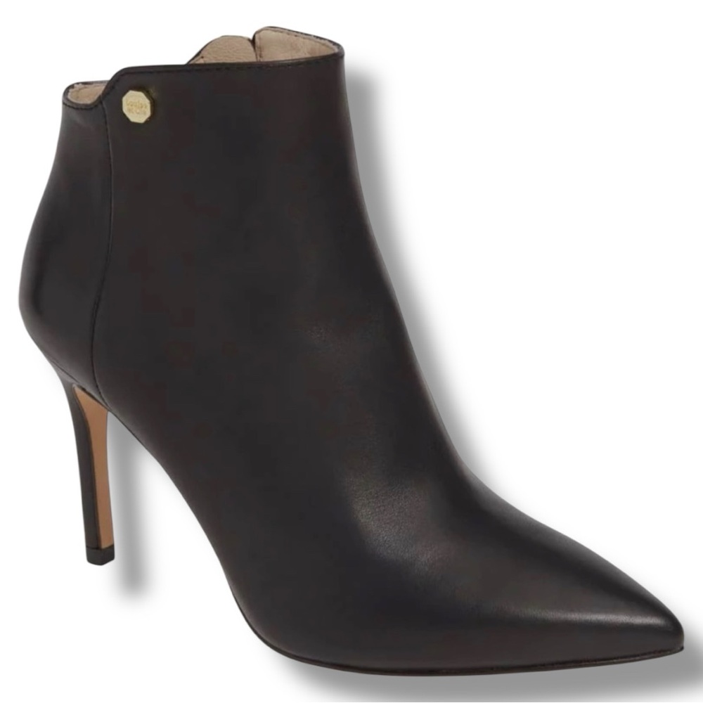 Louise et Cie Sid Pointy Toe Leather High heeled Bootie Boot SZ 8.5 $140 NWOT